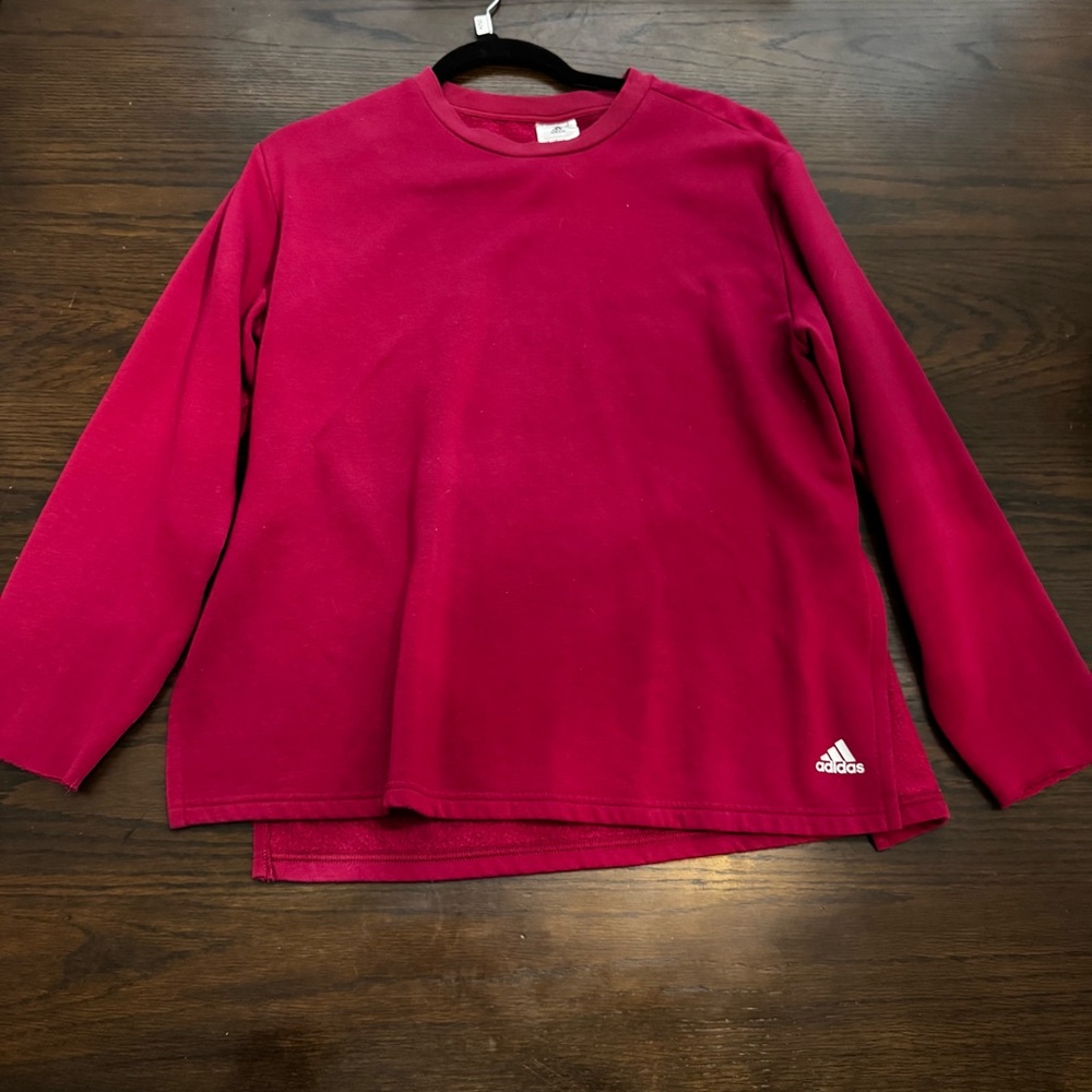 Red/Raspberry Adidas Women’s Crew Neck Sweatshirt Size Large